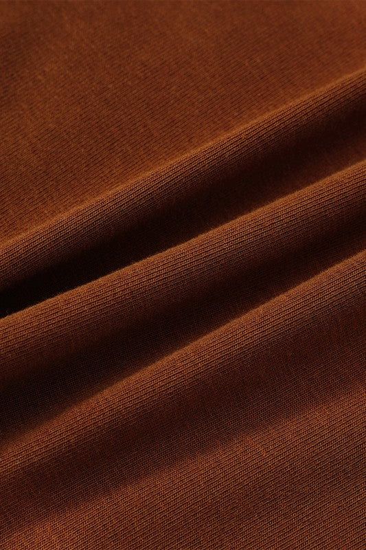 Close-up of brown fabric with visible texture