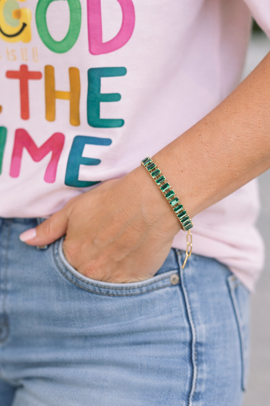 Esmeralda Toggle Bracelet in Green