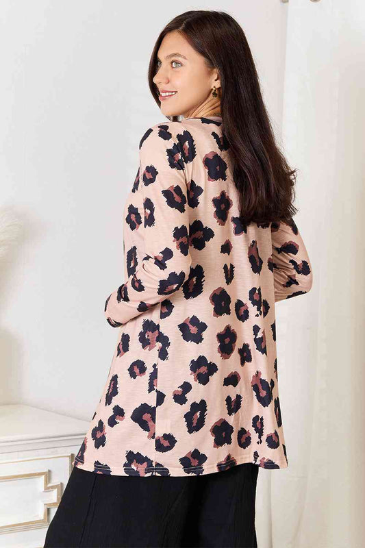 Long Cardigan in Animal Print