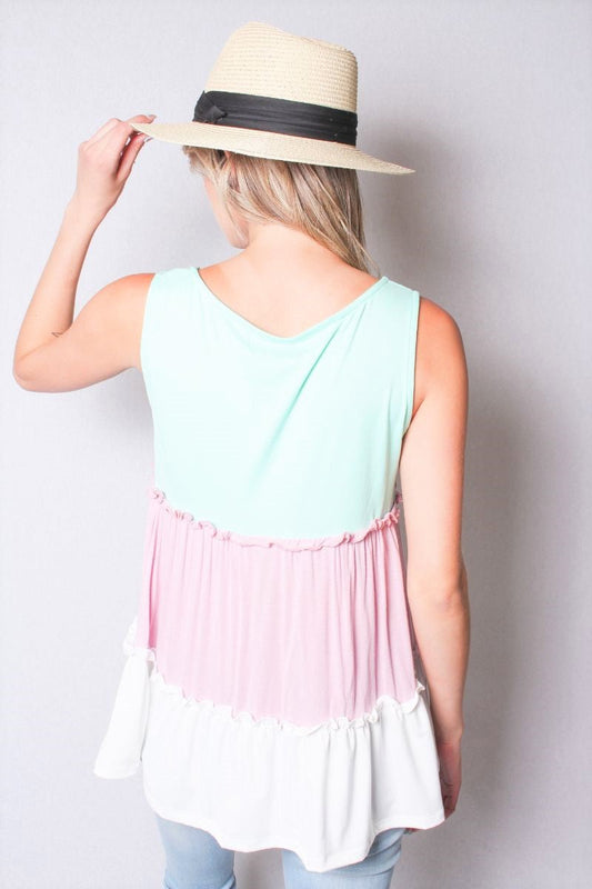Gianna Ruffled Tank Arnone Boutique
