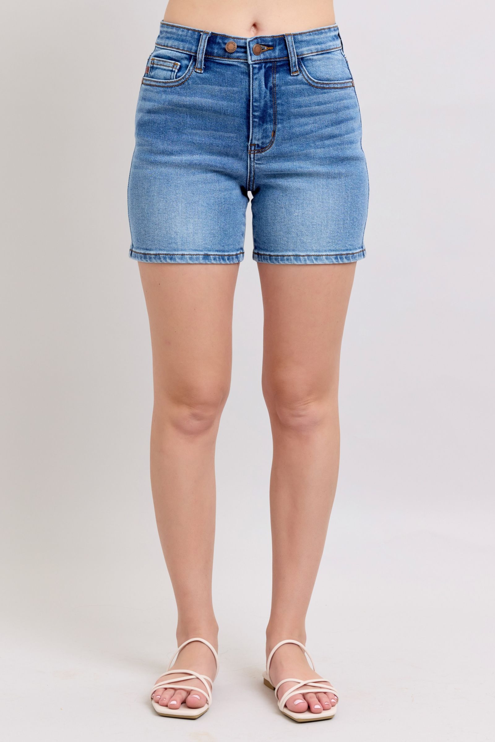 Judy Blue 2 Button Denim Shorts with Pockets