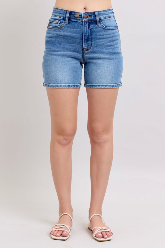 Judy Blue 2 Button Denim Shorts with Pockets