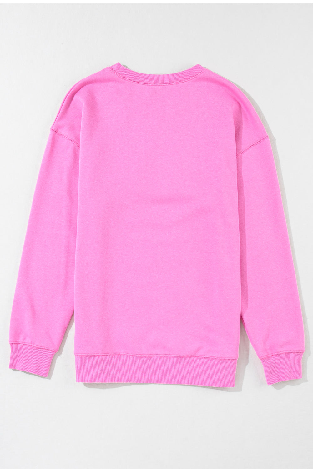 Bright Pink MAMA  Letter Embossed Casual Sweatshirt