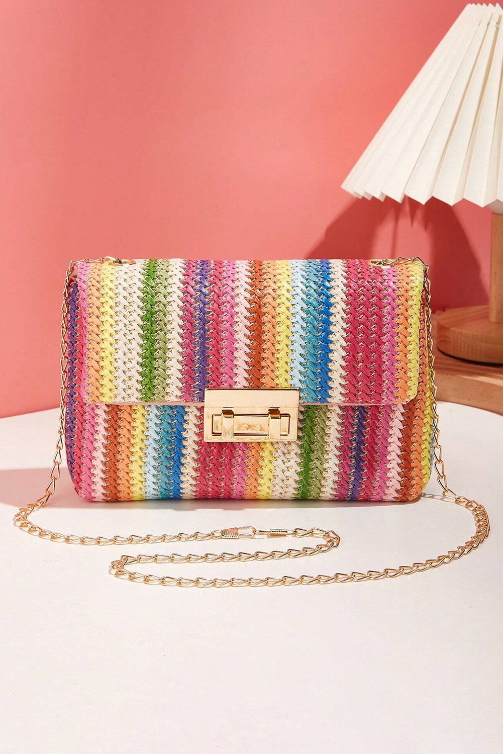 Bohemian Woven Gold Chain Shoulder Bag