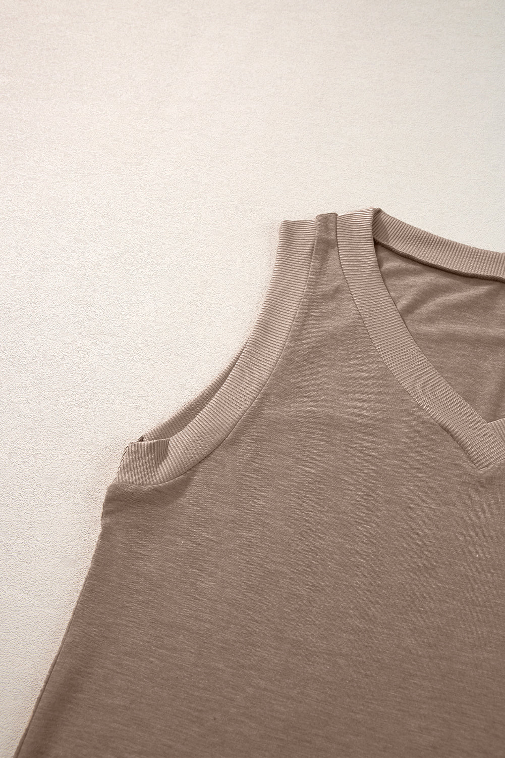 Ribbed V Neck Tank