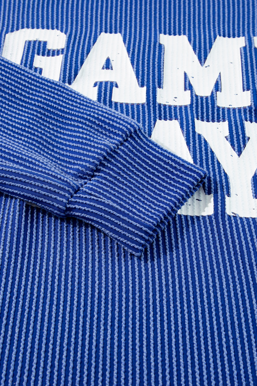 Bluing Corded GAME DAY Long Sleeve Top