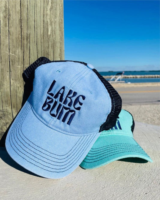 Lake Bum Embroidered Trucker Hat (MADE IN USA)