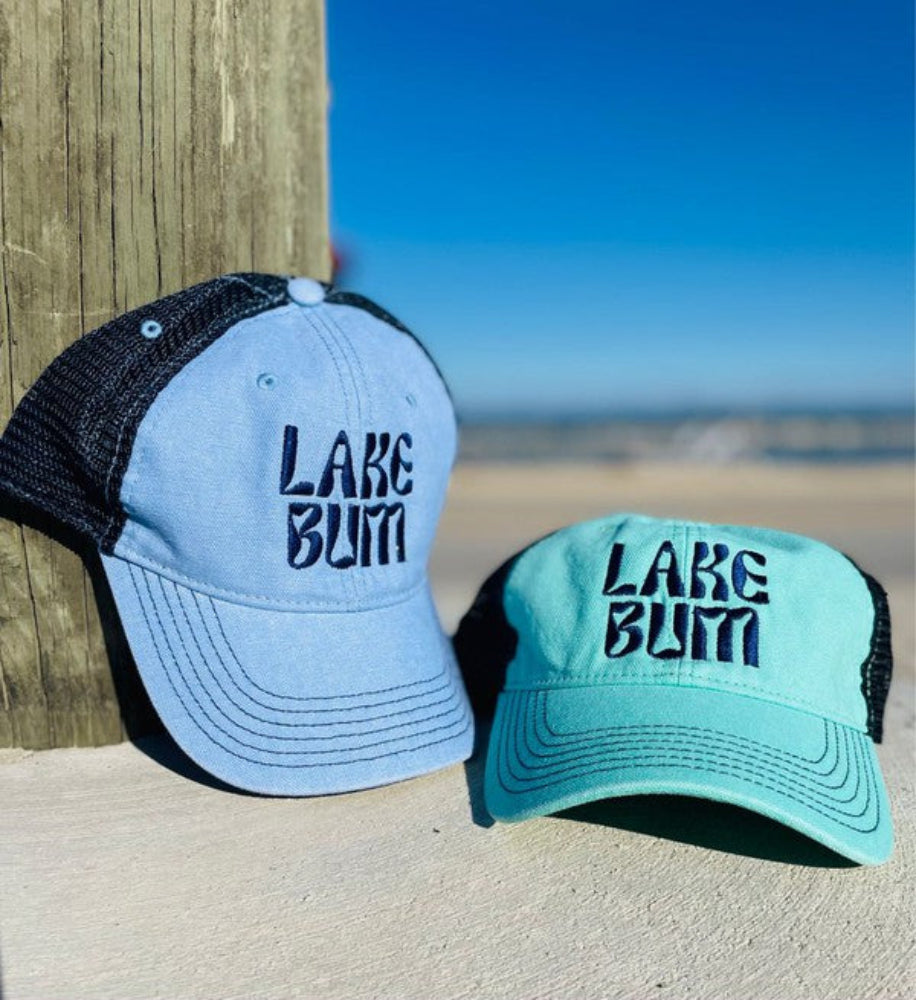 Lake Bum Embroidered Trucker Hat (MADE IN USA)