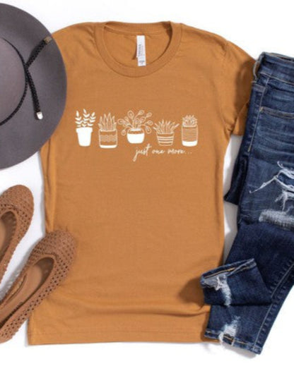 Just One More Succulents Graphic Soft Style Tee