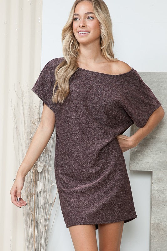 Mauve Low V Back Dress (MADE IN THE USA)