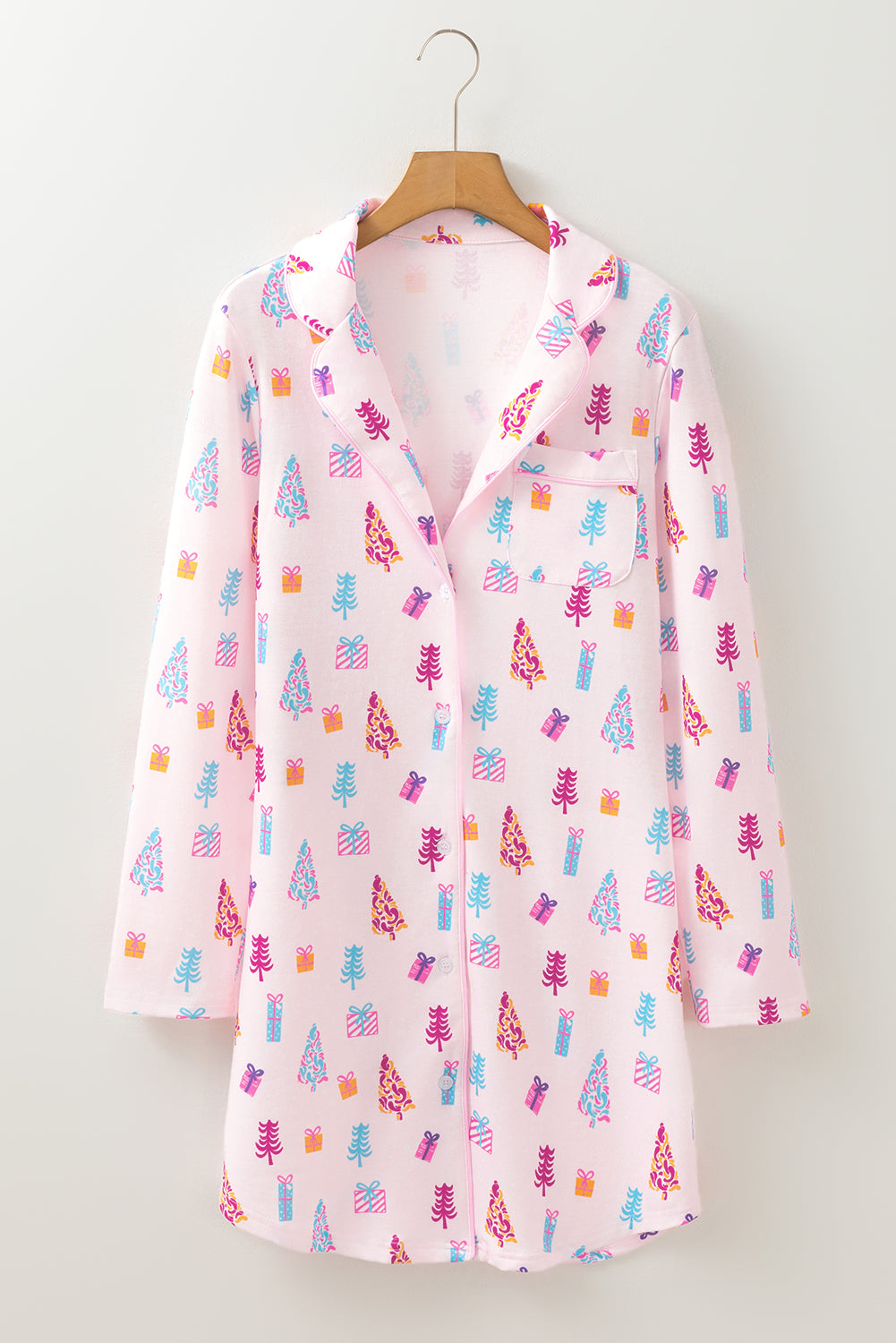 Pink Christmas Twinkle Tree Sleep Dress