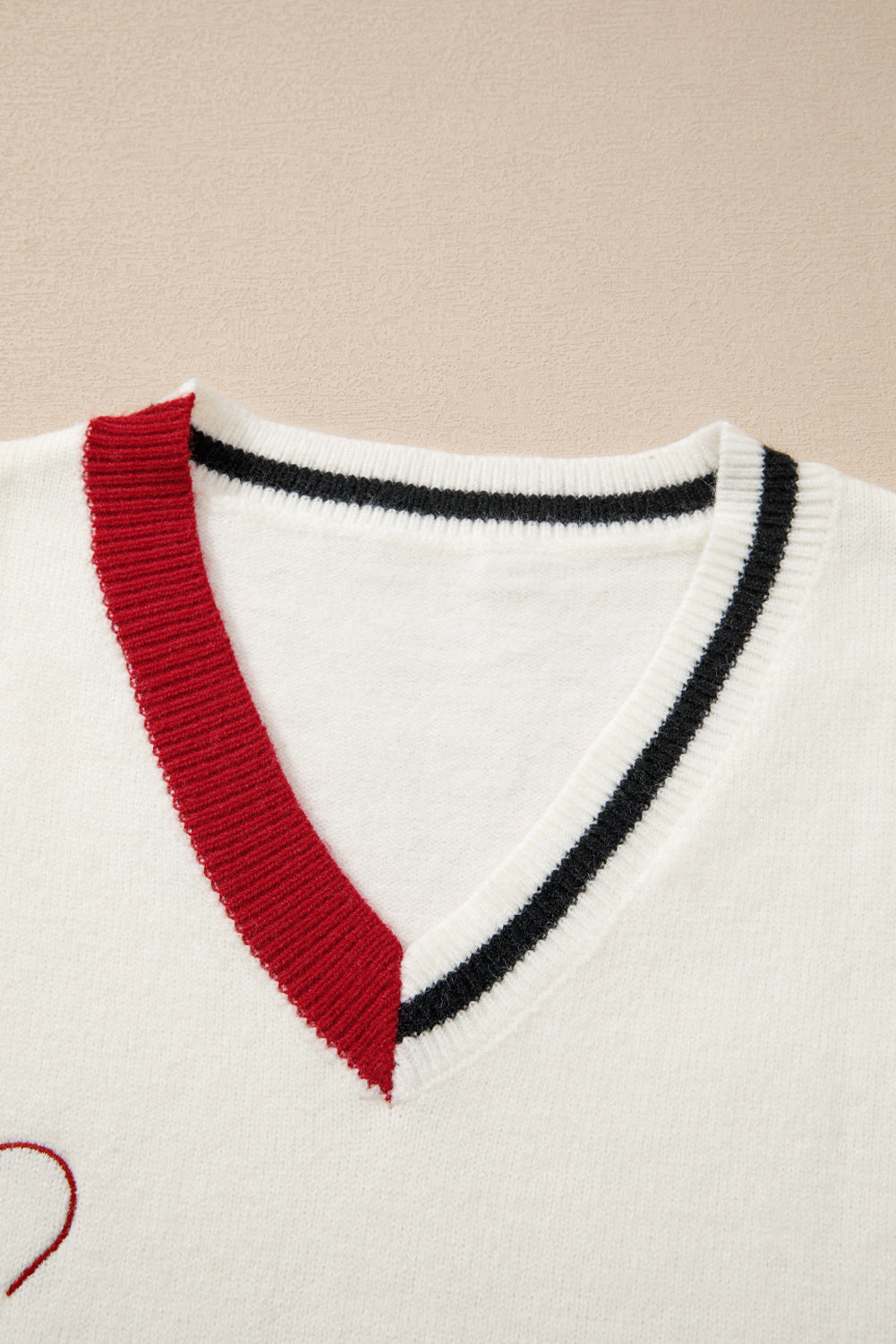 White Vintage Game Day Sweater Vest