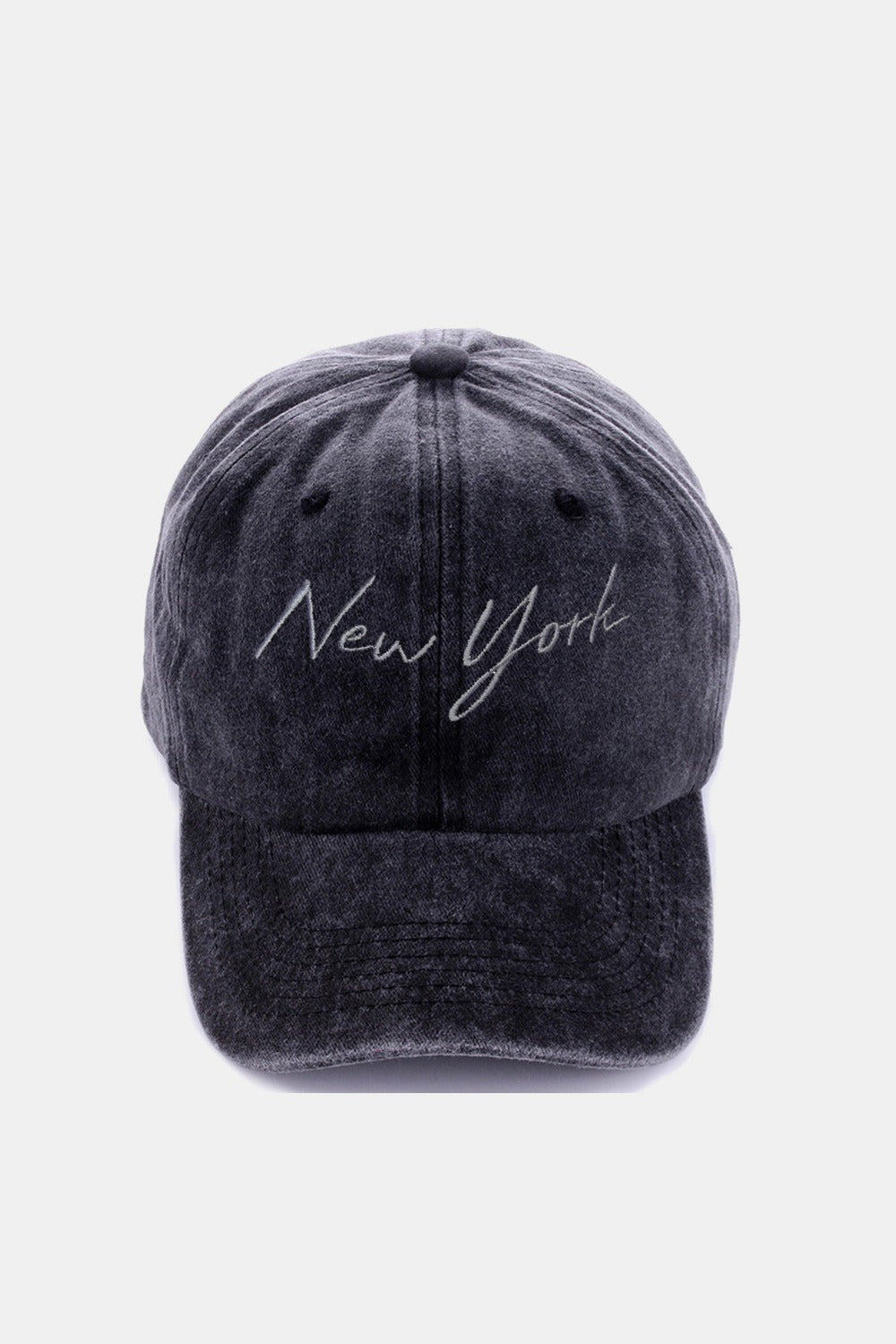 Washed Embroidered Baseball Cap NY or LA