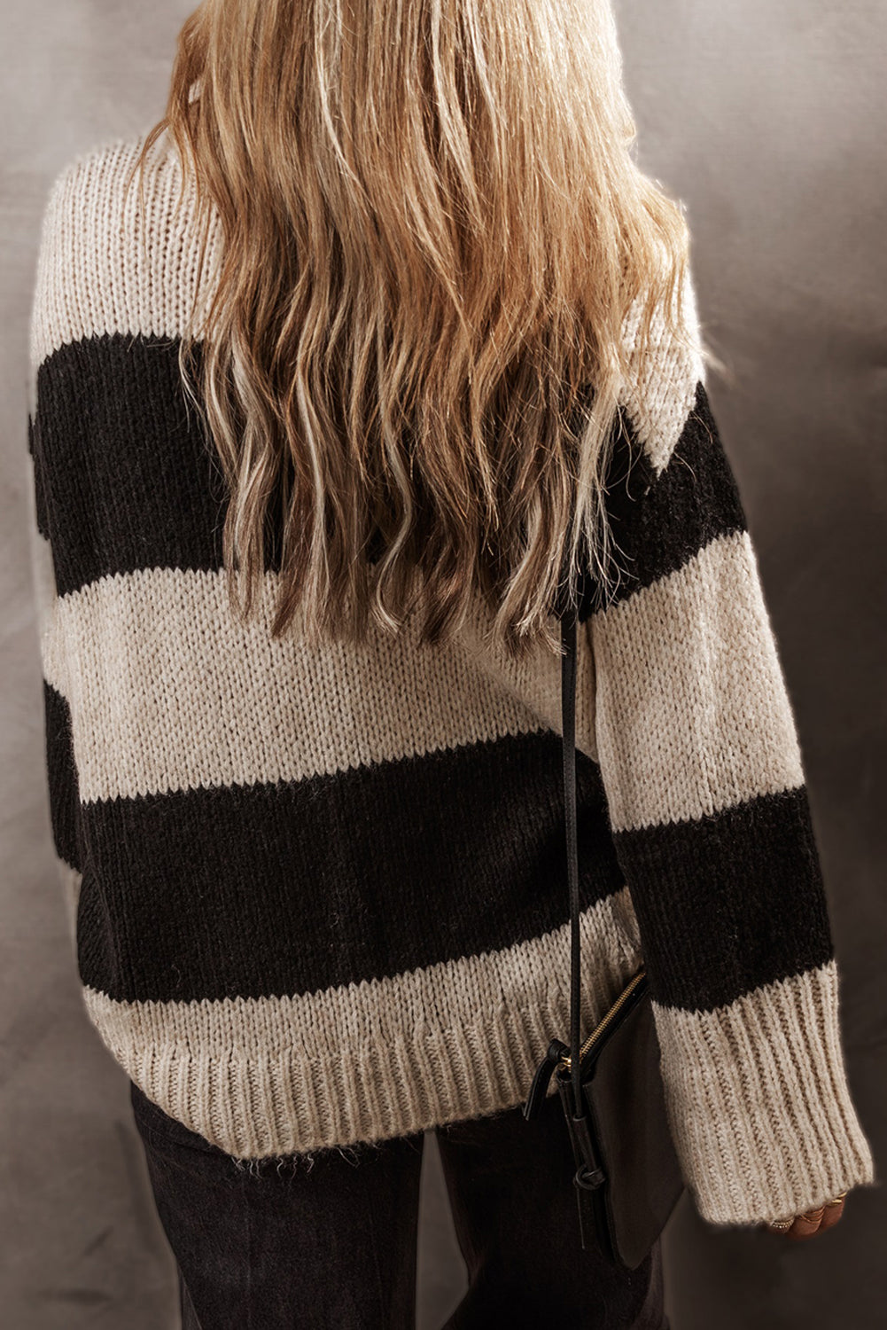 Color Block Loose Pullover Sweater