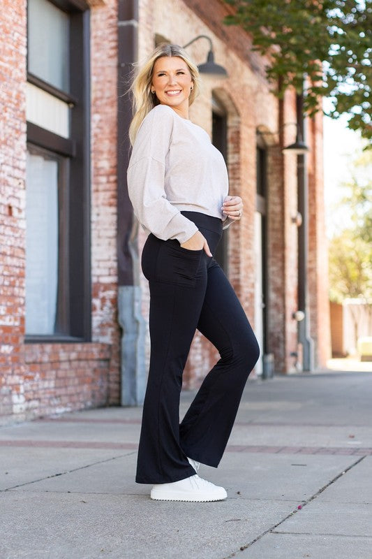 The Vanessa - Black Bootcut Leggings