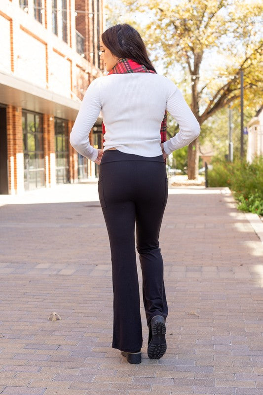 The Vanessa - Black Bootcut Leggings