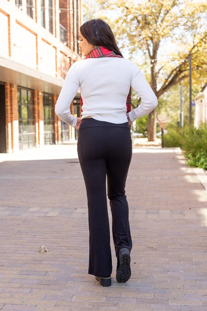 The Vanessa - Black Bootcut Leggings