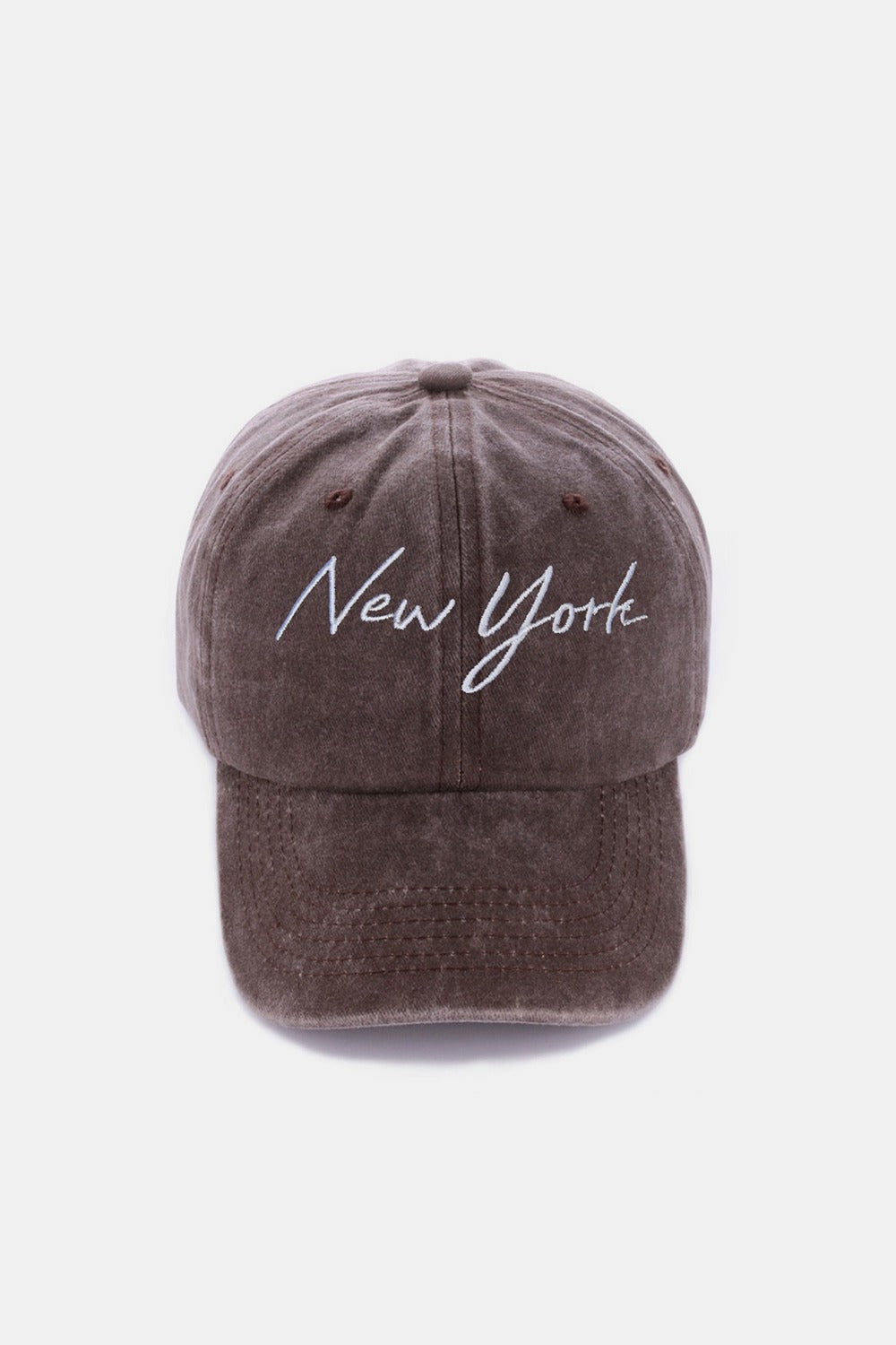 Washed Embroidered Baseball Cap NY or LA