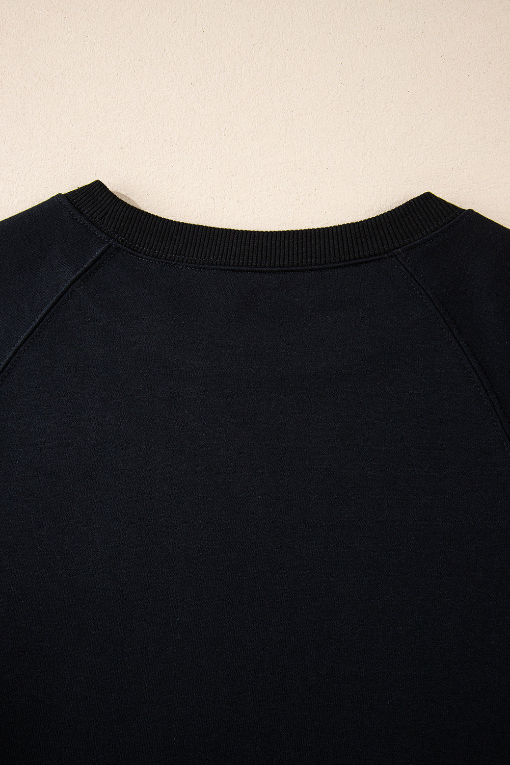 Black Rainbow Raglan Sleeve Sweatshirt in CURVY SIZE ONLY