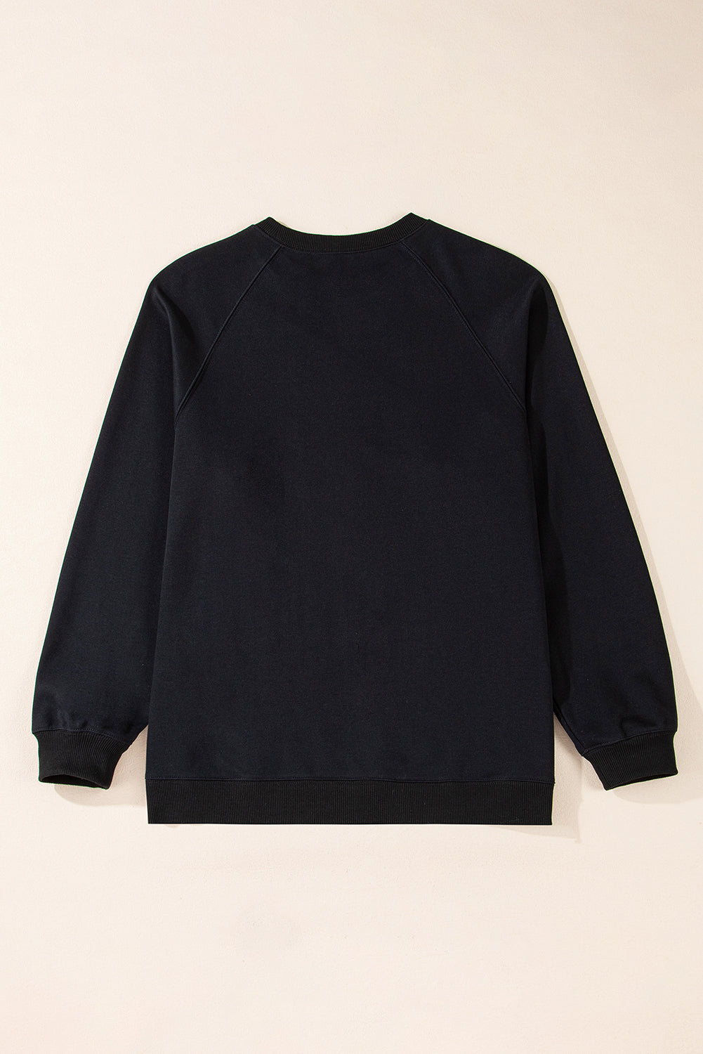 Black Rainbow Raglan Sleeve Sweatshirt in CURVY SIZE ONLY