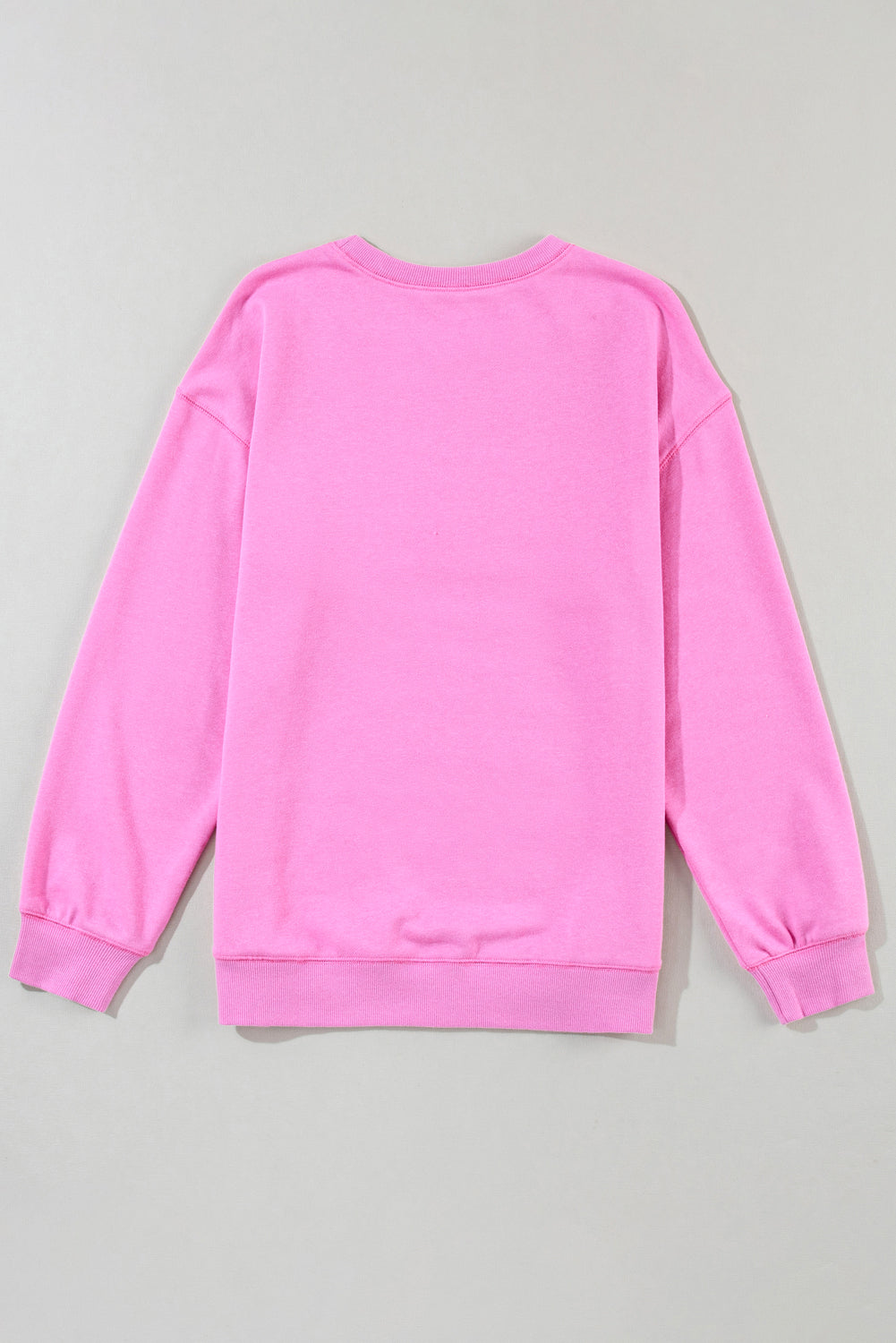 Bright Pink MAMA or COFFEE Letter Embossed Casual Sweatshirt