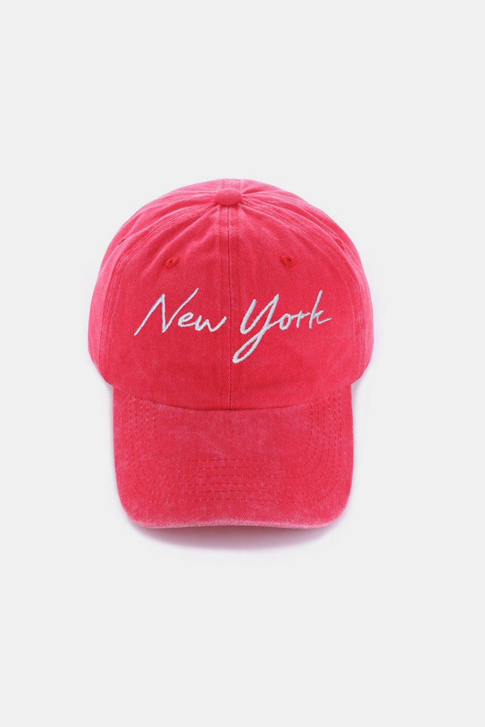 Washed Embroidered Baseball Cap NY or LA