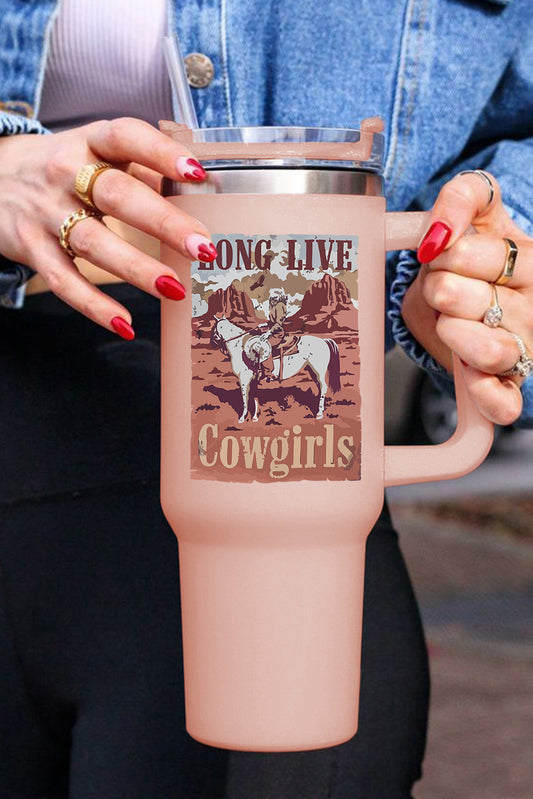 Long Live Cowgirls Stainless Double Insulated Cup 40oz in Pink