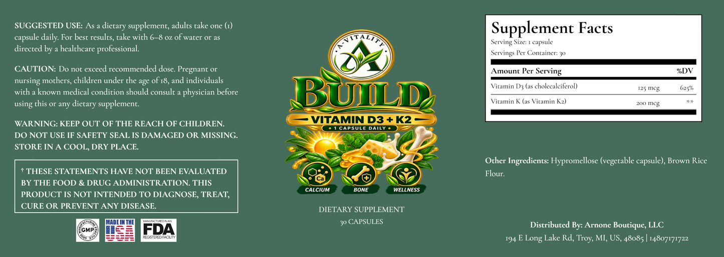 Build Bone Vitamin D3 K2 image 5