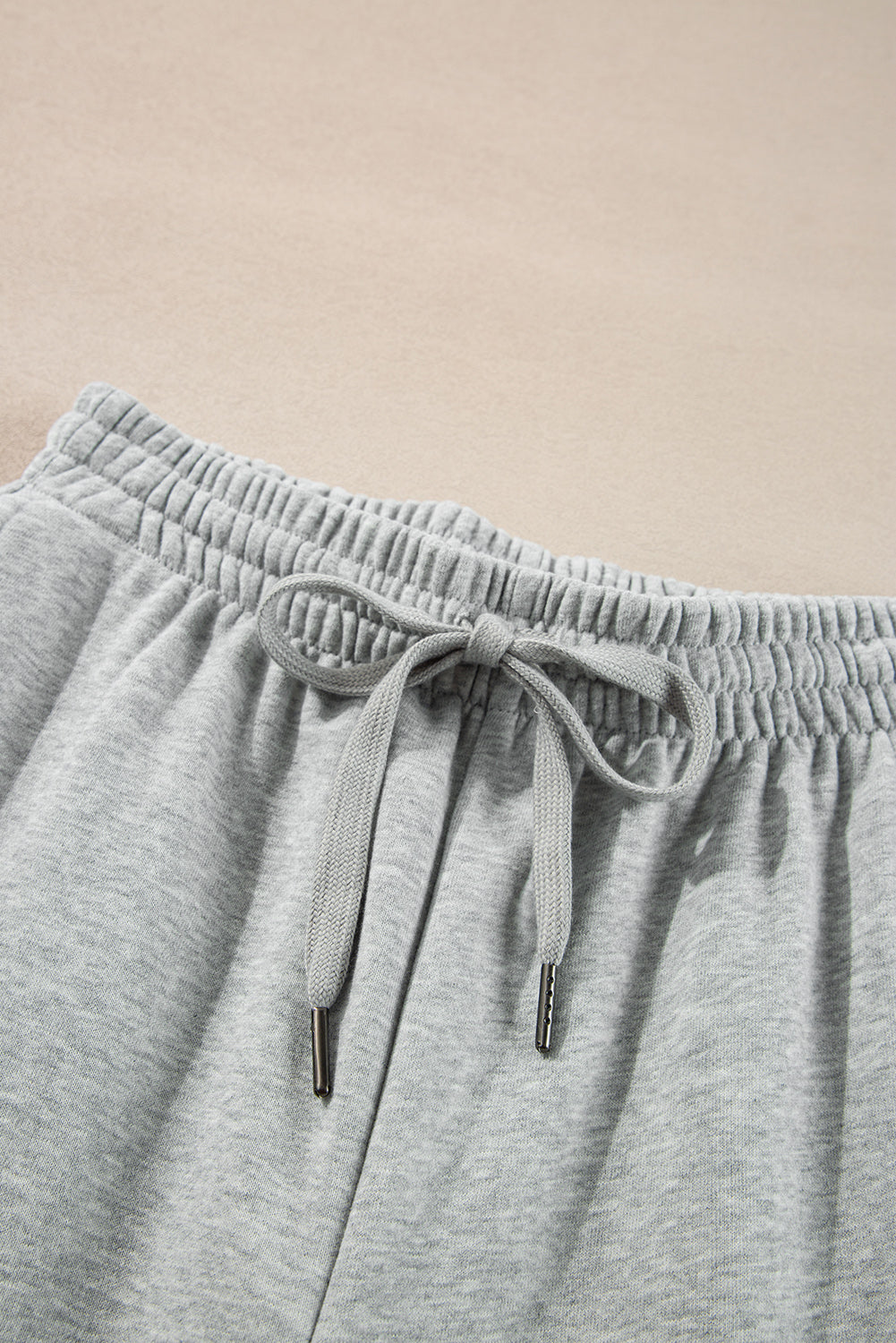 Solid Color Fleece Lined Drawstring Waist Joggers