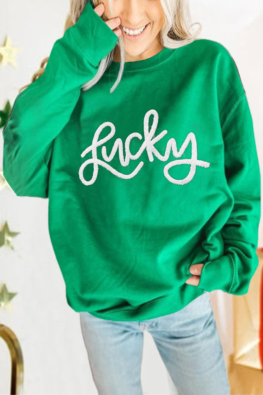 Christmas, Valentines or St. Patty's Graphic Pullover Sweatshirt