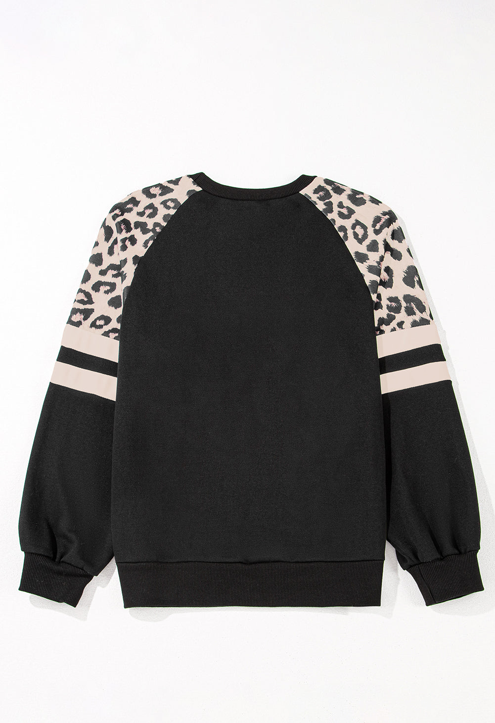 Leopard Print Raglan Sleeve Sweatshirt