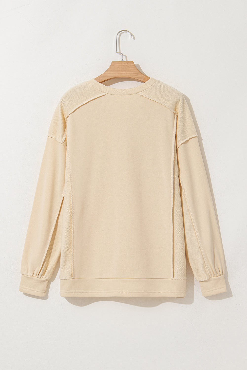 Splicing Round Neck Pullover Sweatshirt