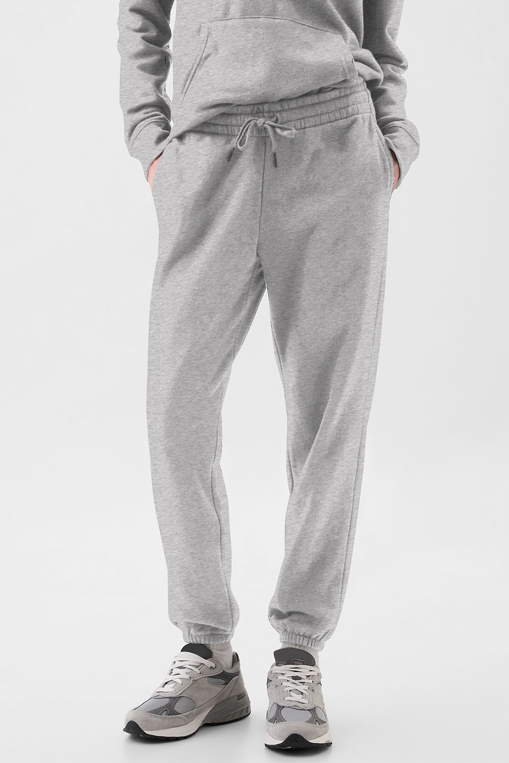 Solid Color Fleece Lined Drawstring Waist Joggers