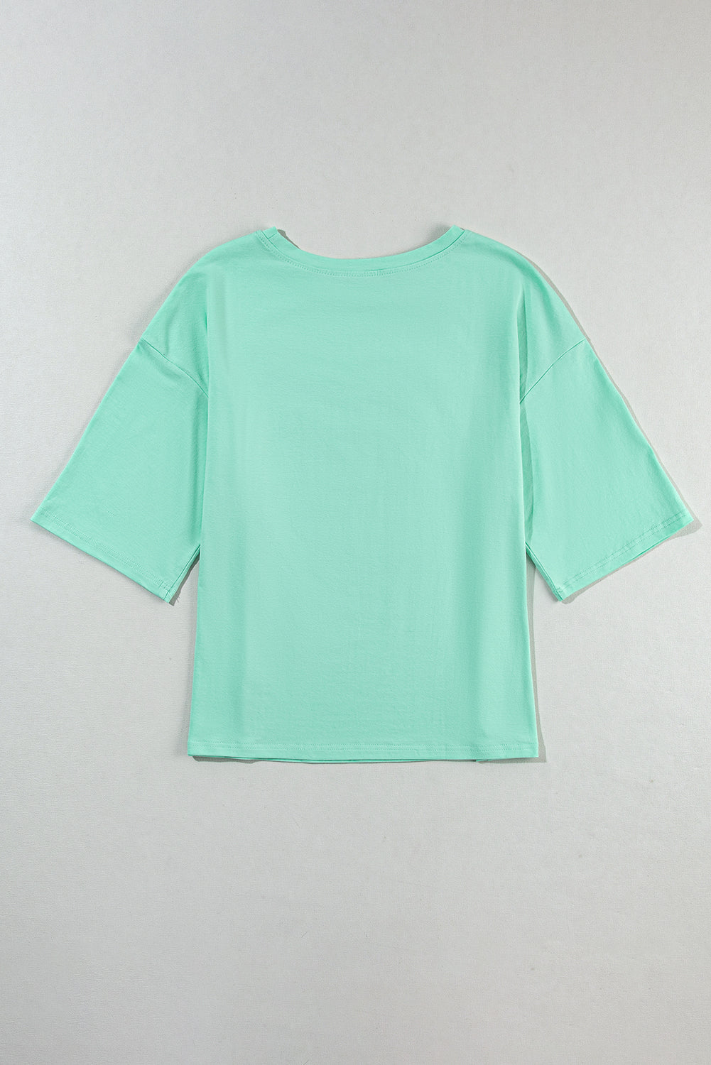 Colorblock Star Patched Half Sleeve Oversized Tee