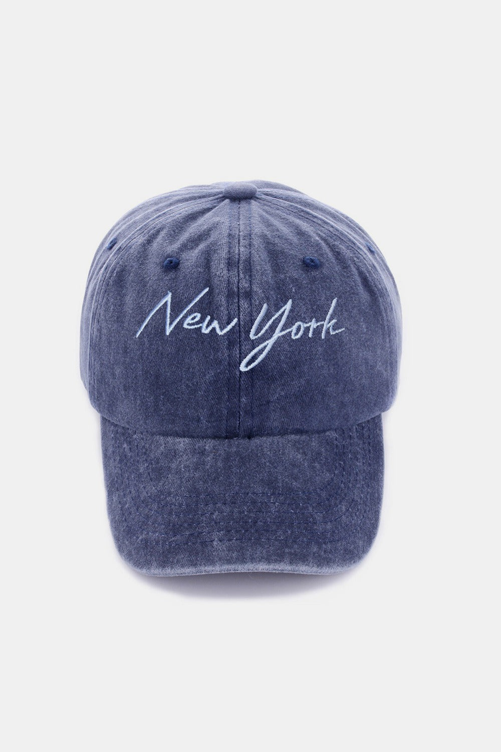 Washed Embroidered Baseball Cap NY or LA