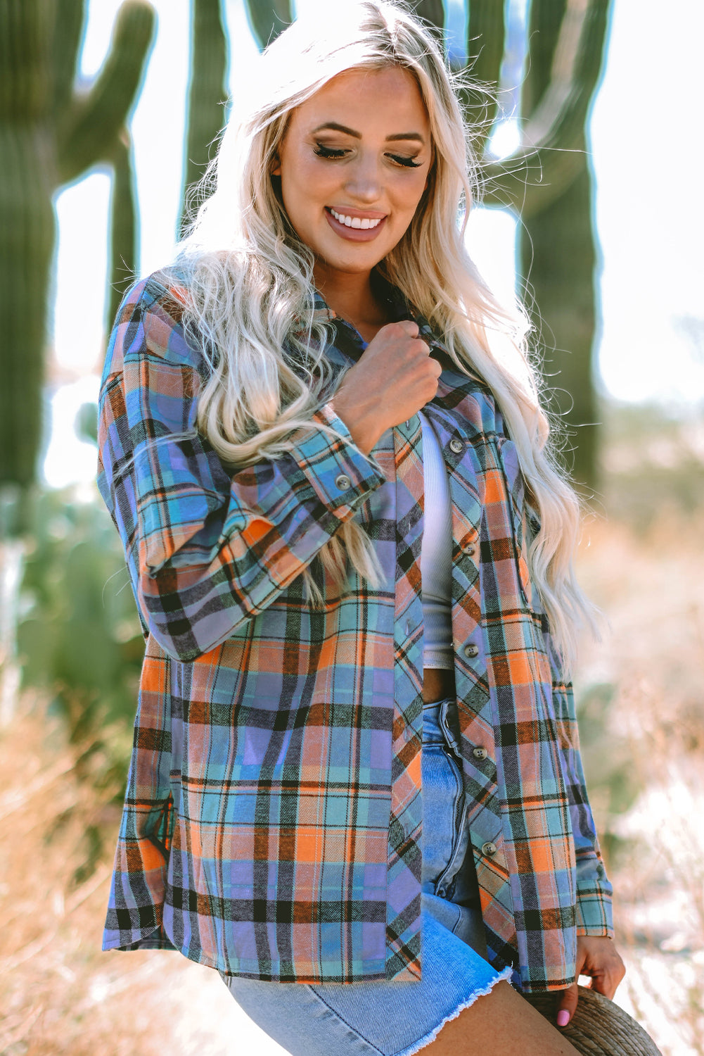 Plaid Print Loose Vintage Shirt