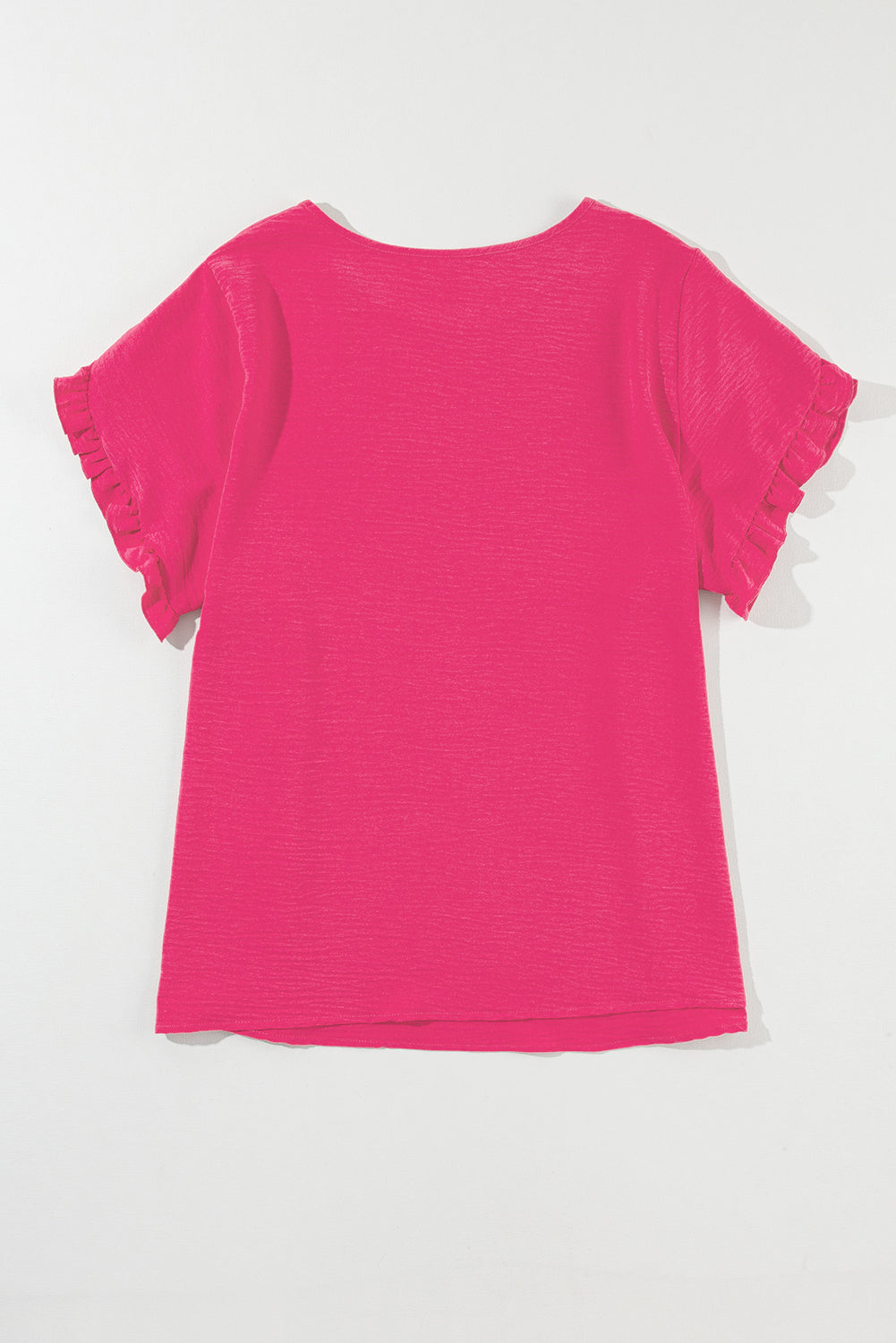 Ruffled Short Sleeve Top in Curvy Size Only