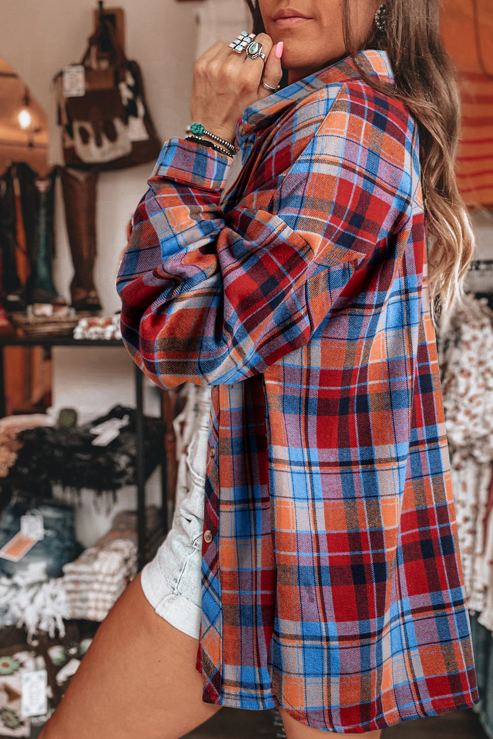 Plaid Print Loose Vintage Shirt