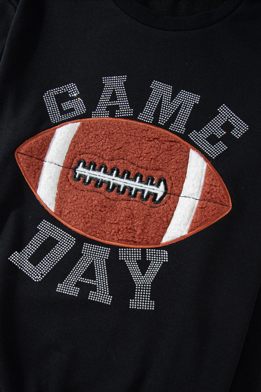 Black GAME DAY Football Graphic Pullover and Shorts Casual Outfit