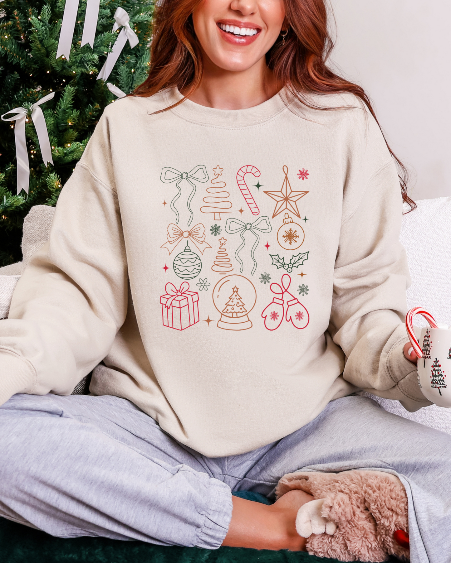 christmas sweatshirt and tee