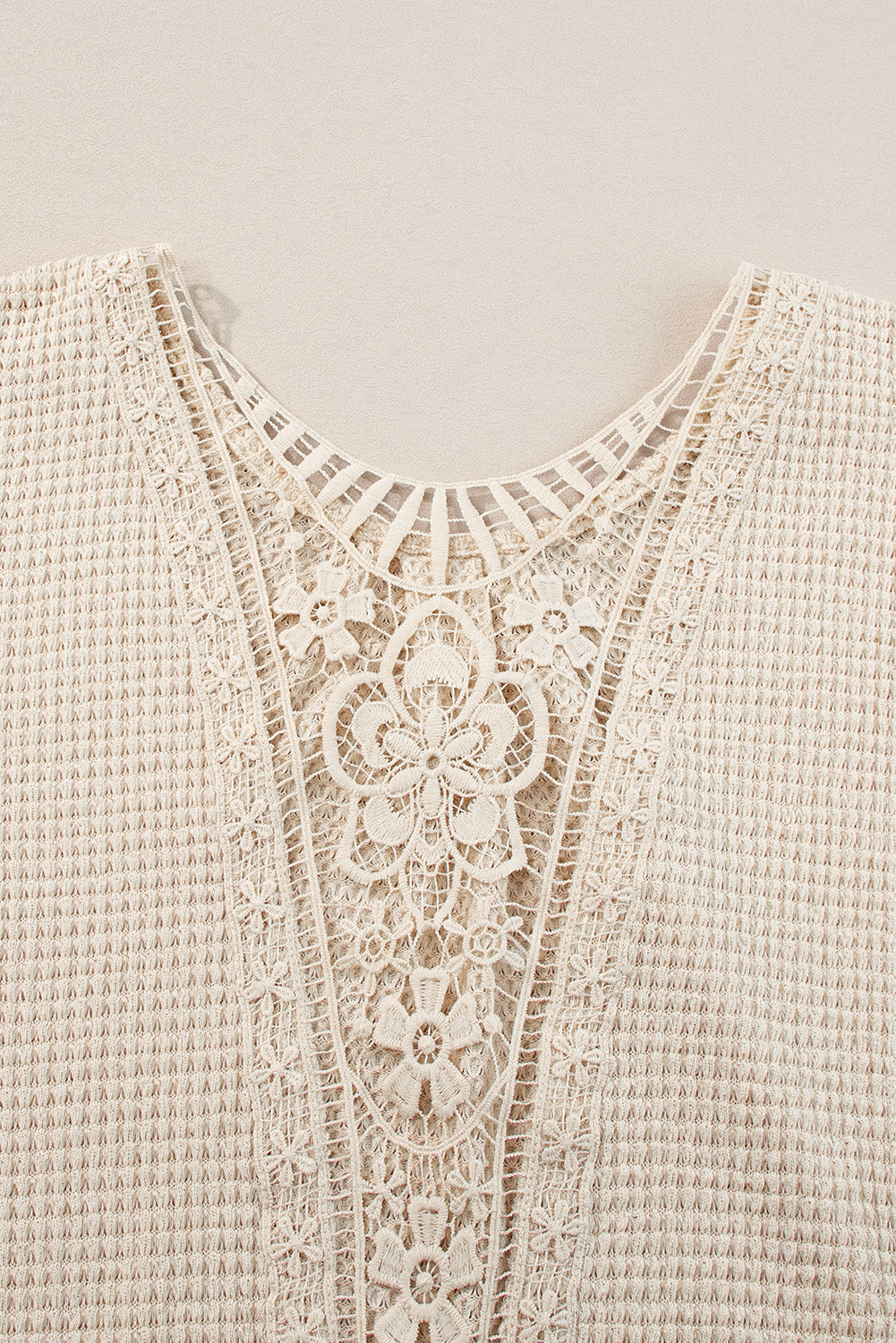 Guipure Lace Patch Textured Shirt