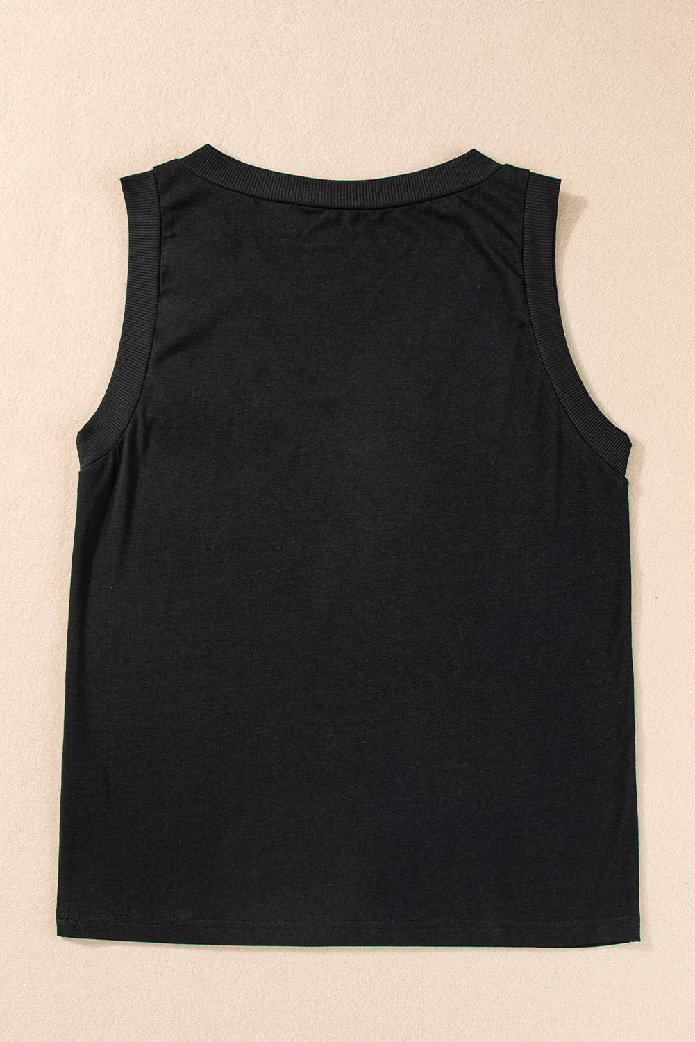 Ribbed V Neck Tank