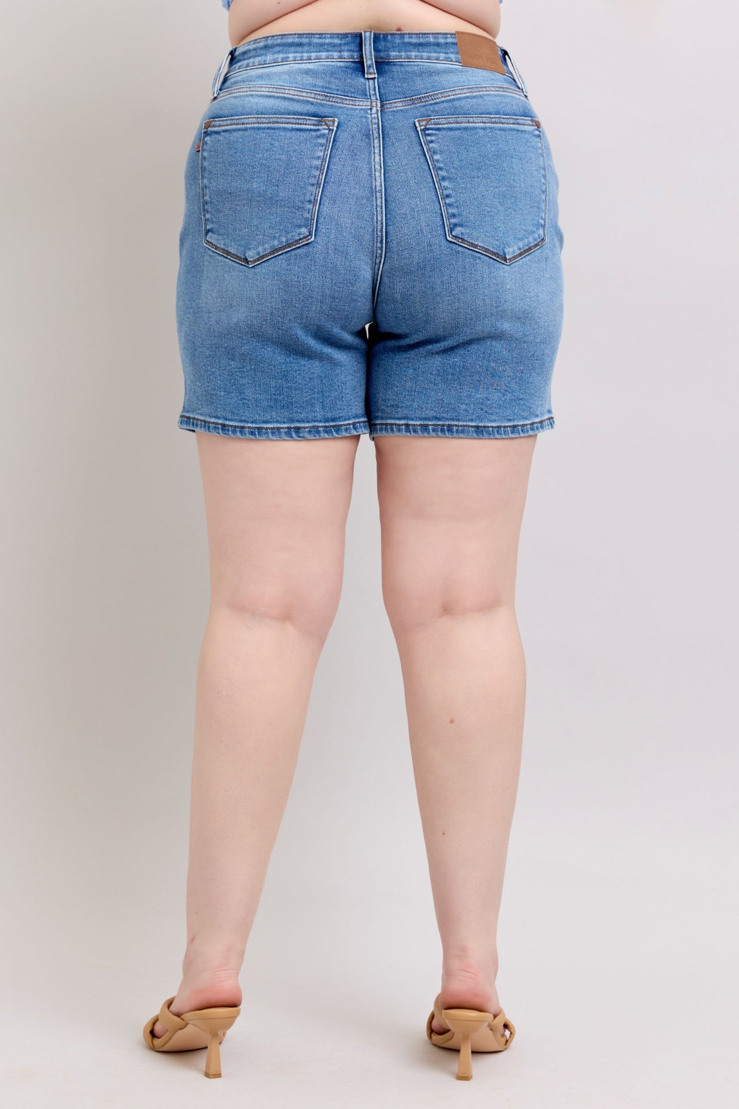 Judy Blue 2 Button Denim Shorts with Pockets