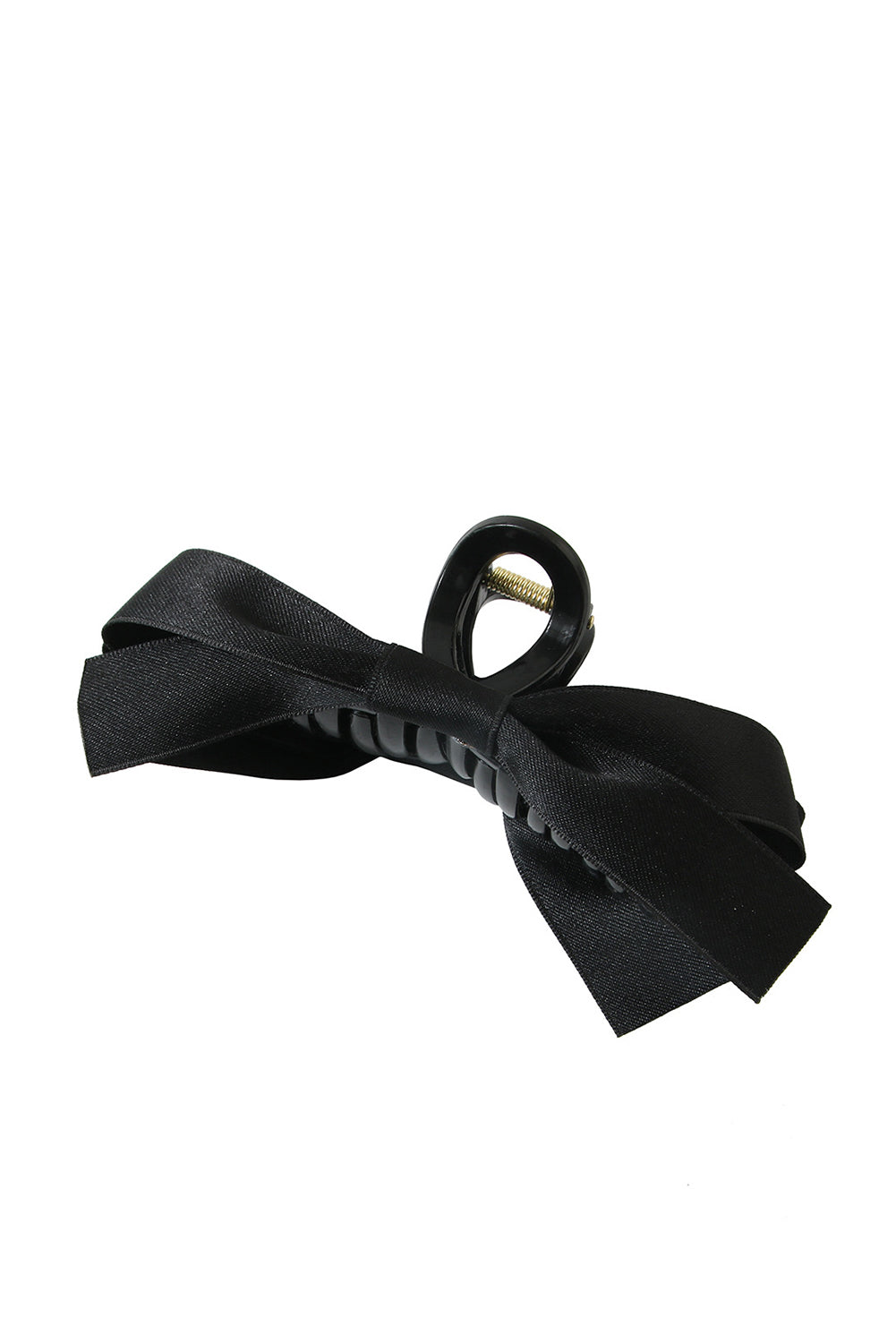 Bow Decor Large Hair Claw Clip in Black