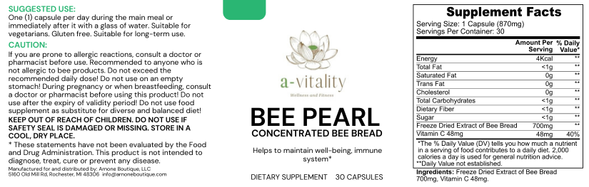 Bee Pearl (Vegan) - Immunity