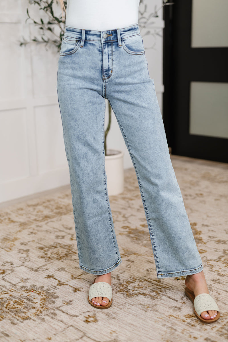 Debbie High Rise Stone Wash Straight Fit Jeans by Judy Blue
