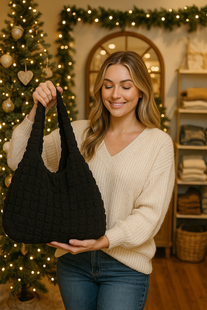 Day Out Cloud Tote Bag In Black