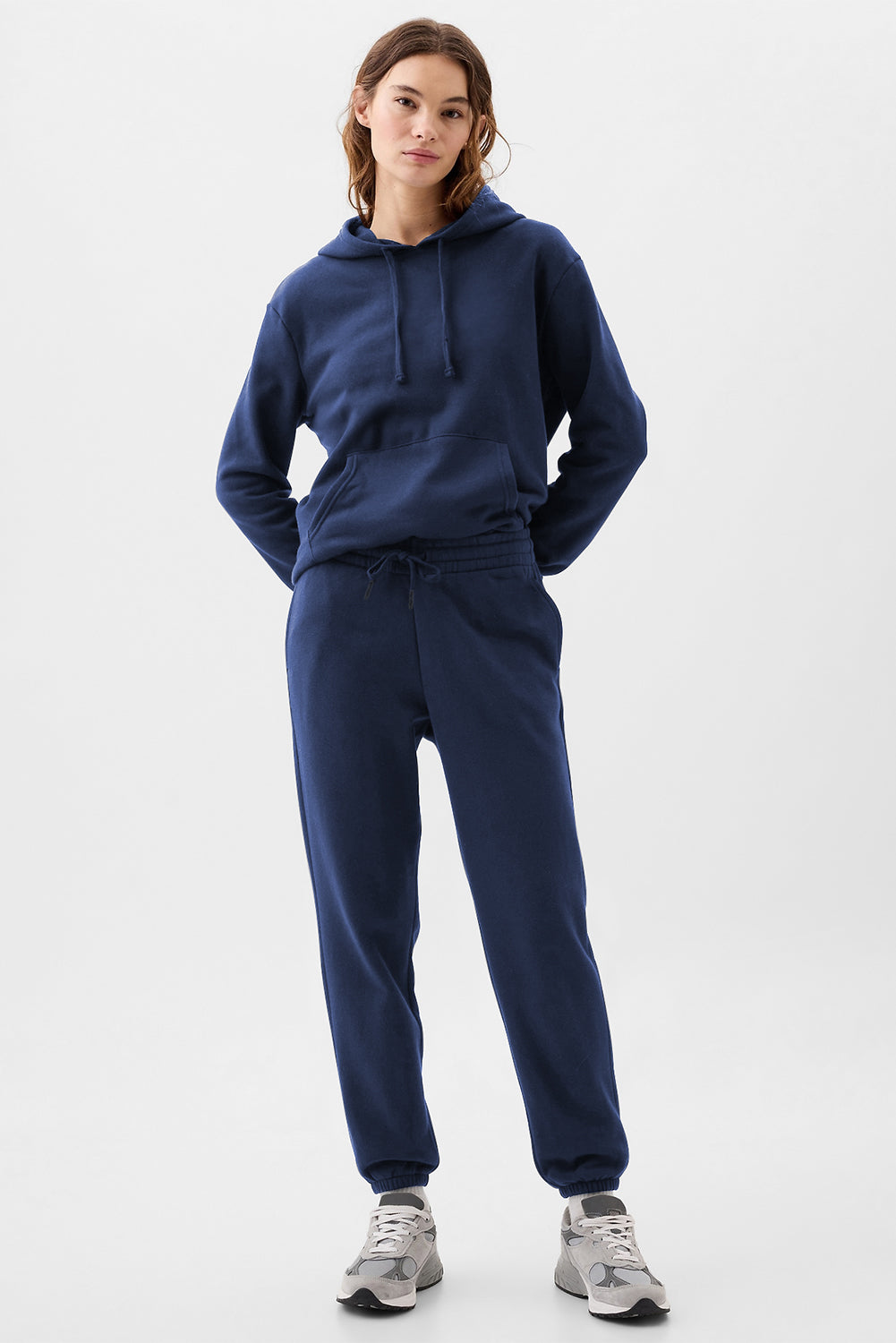 Solid Color Fleece Lined Drawstring Waist Joggers