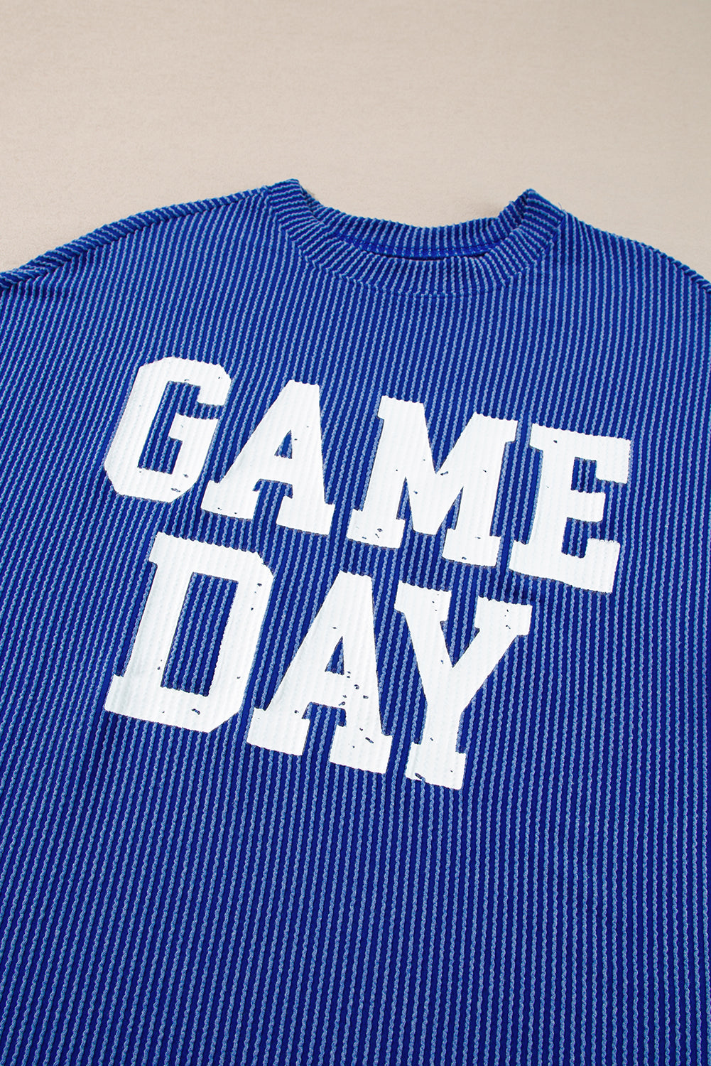 Bluing Corded GAME DAY Long Sleeve Top