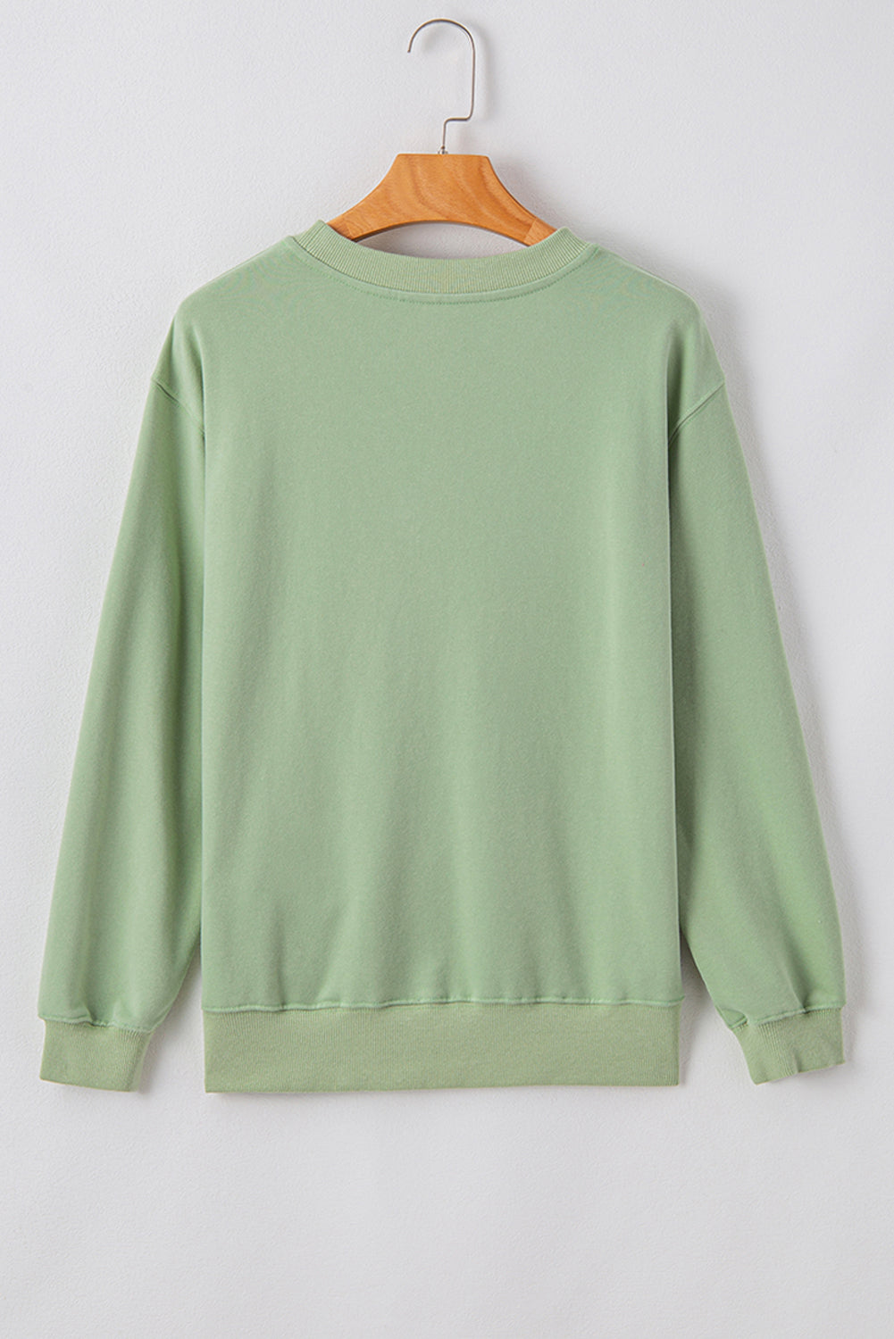 Plain Drop Shoulder Crewneck Pullover Sweatshirt